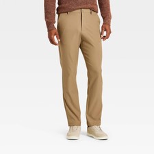 Men's Modern Slim Straight Fit Trousers - Goodfellow  Co Tan S