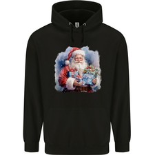 Traditional Santa Christmas Design Xmas Childrens Kids Hoodie