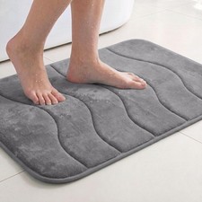 Memory Foam Bath Mat for Bathroom Non Slip Quick Dry Super Water Absorbent Sh...