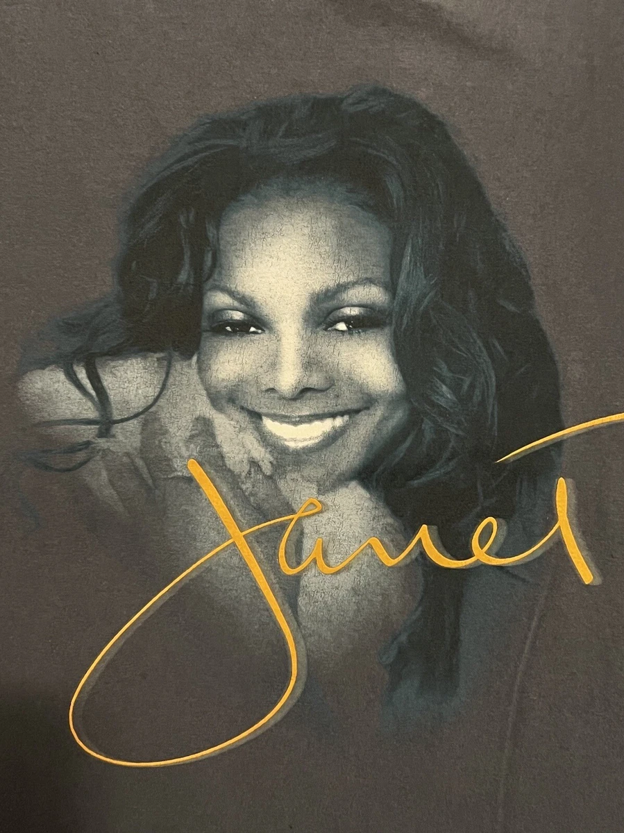 Vintage Janet Jackson Janet 2001 All For You Tour T Shirt Size XL Giant Tag