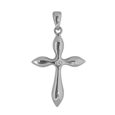 Authentic 925 Sterling Silver Cubic Zirconia Passion Cross Religious ...