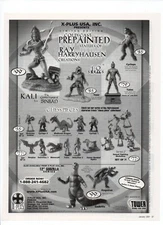 Kali Cyclops Talos Vmir Godzilla Action Figures - Vintage 2001 Toys Print Ad
