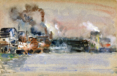 Childe Hassam Portland Harbor 1904 17''x 22'' Archival Art Print
