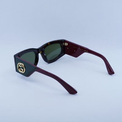 New GUCCI GG1664S 002 Dark Havana with Red/Dark Green 51-21  display picture 3
