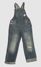 NEW Old Navy Blue Cotton Overall Girls Size 10-12 Large Jumper Denim Distressed