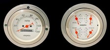 1937 1938 1939 Ford Car 2 Gauge Dash Panel Quad Style Insert Set Powder Coated