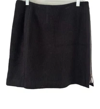 W by Worth Womens Black Lined Sweater Mini Skirt Size 8 Full Side Zipper