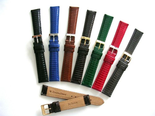 16 17 18 19 20 Genuine Lizard exotic skin Quick Releas watchband strap IW SUISSE - Picture 9 of 10