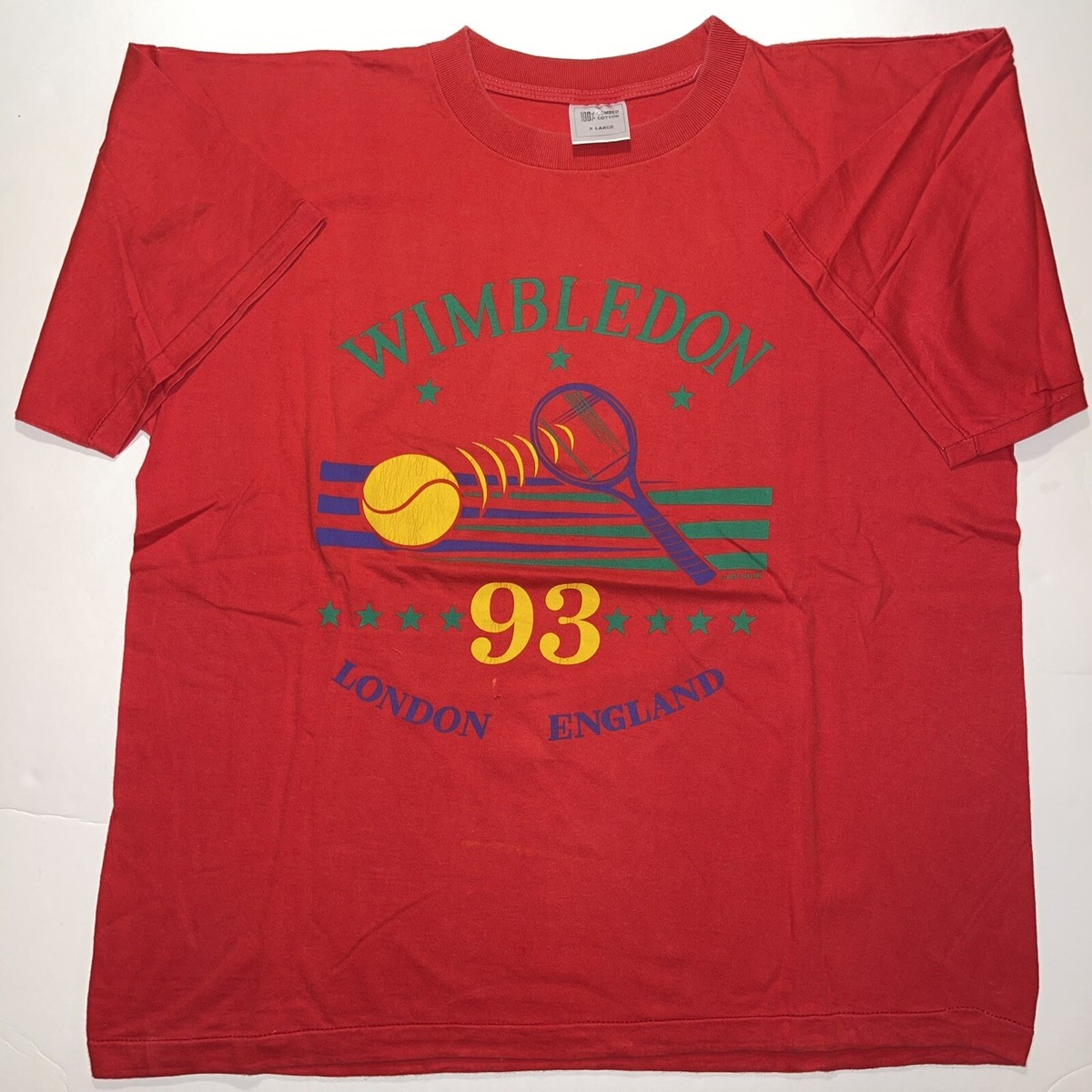 【希少】ヴィンテージWIMBLEDON テニスTシャツ ブルーXL 希少】ヴィンテージWIMBLEDON テニスTシャツ ブルーXL ウェア