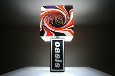 Handmade 'Oasis' Lamp + Union Jack Lampshade, Liam Gallagher, Noel, Definitely M