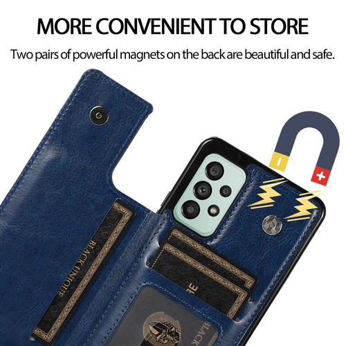 Luxury Leather Back Wallet Case Cover Kickstand For Samsung A33 A53 A73 A70 A71 - Picture 6 of 19