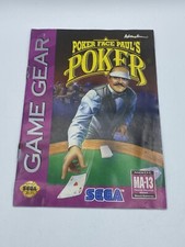 Sega Game Gear Poker Face Paul's Poker Solitaire Original Replacement Manual