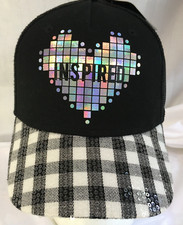 Hat Mini Pop Kids Sequin Baseball INSPIRED Black Mad Engine Holo New w/ Tags