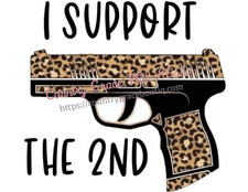 Sublimation Print I Support The Second Leopard Ready to Press Heat Transfer