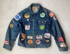 Very original 1960s Levi jeans jacket with old bikers motorcycle patches Levi’s