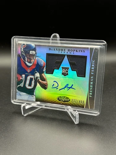 2013 Panini Certified DeAndre Hopkins Rookie RC Patch Auto Freshman Fabric /499