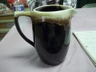Vintage McCoy Pottery Brown Drip Glazed 7.5" Tall Pitcher USA Original #385