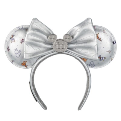 Loungefly Disney 100 Mickey & Friends  platinum Backpack and Ear Headband Bundle Disney Loungefly 100th Anniversary Mickey & Friends Platinum  main image 3
