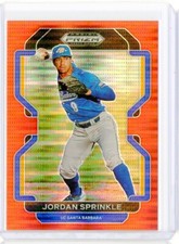 2022 Panini Prizm Draft Picks FOTL Red Pulsar JORDAN SPRINKLE RC Rookie 4/9