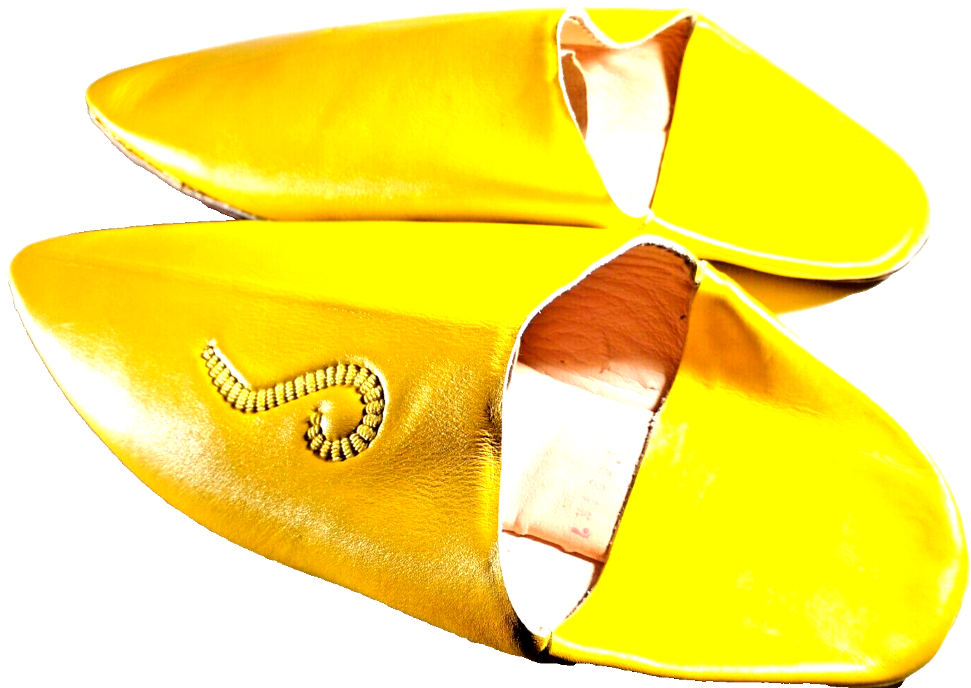 PANTOFOLA D’ORO NUOVE autentiche pantofole gialle marocchine da donna babouche taglia 9