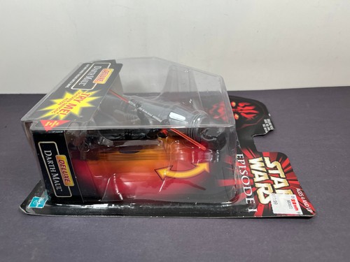 Star Wars Episode I Deluxe DARTH MAUL Lightsaber Battle Swing Figur 1998 Hasbro - Bild 7 von 9