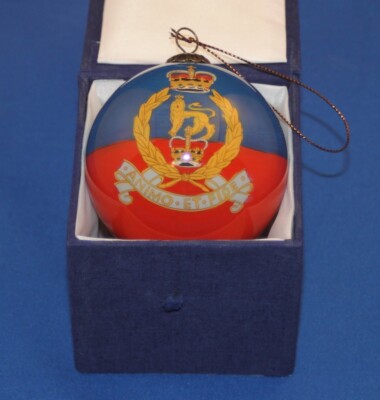 Exquisite und einzigartige Adjutant General's Corps (AGC) Glas Gedenkkugel