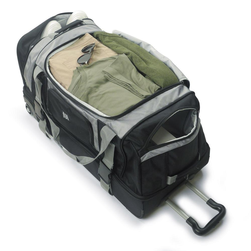 Ful Rolling Duffel Bag 30" Polyester Luggage Material, Lightweight W/ Pockets
