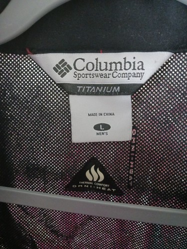 Columbia Titanium Mens Jacket Sz L Red Omni-Heat Full Zip Lined Thermal Pockets - Picture 3 of 13