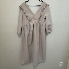 NASTY GAL Collection Relaxed Casual V-Neck Ruffles Amish Style