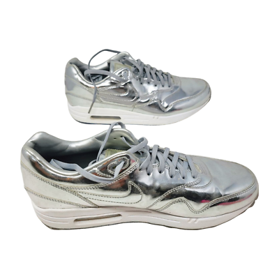 ?NIKE Air Max 1 CHROME Liquid Silver HYPERFUSE USA Sz 10  display picture 2