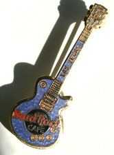 HARD ROCK CAFE - LAS VEGAS   LES PAUL LAVENDER / BLUE GUITAR PIN