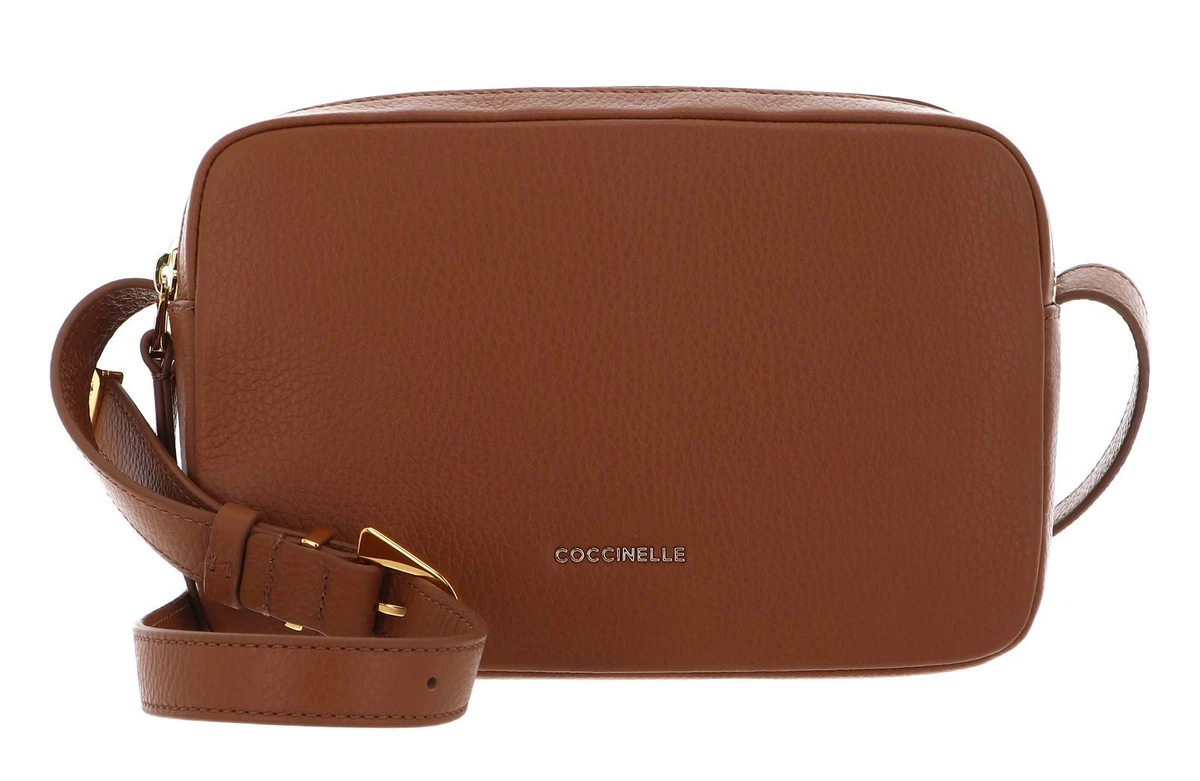 COCCINELLE Sac à épaule bandoulière marron en cuir pour femme - Whisper