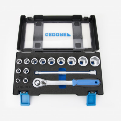 Gedore 19 DMU-20 1/2'' 15 Piece Metric Socket Set