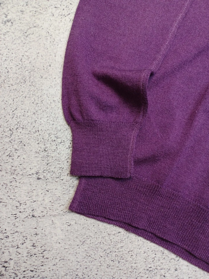 Jamper vintage de lã roxo Prada - Imagem 4 de 4