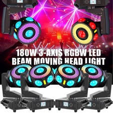 180W 3-Axis Laser Moving Head Light RGBW Stage Lighting 7LED DMX Beam Disco DJ