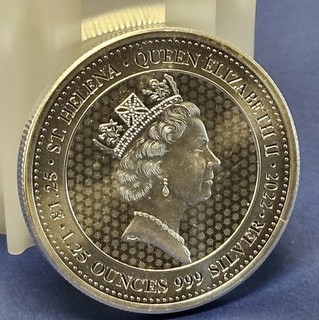 FULL ROLL 2022 Queen Eliz. II St. Helena 1.25 oz .999 Silver Coins UNC NR!