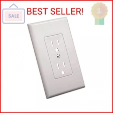 TayMac 2500W Masque 1-Gang Device Cover-Up Wallplate, Decorator Duplex, White