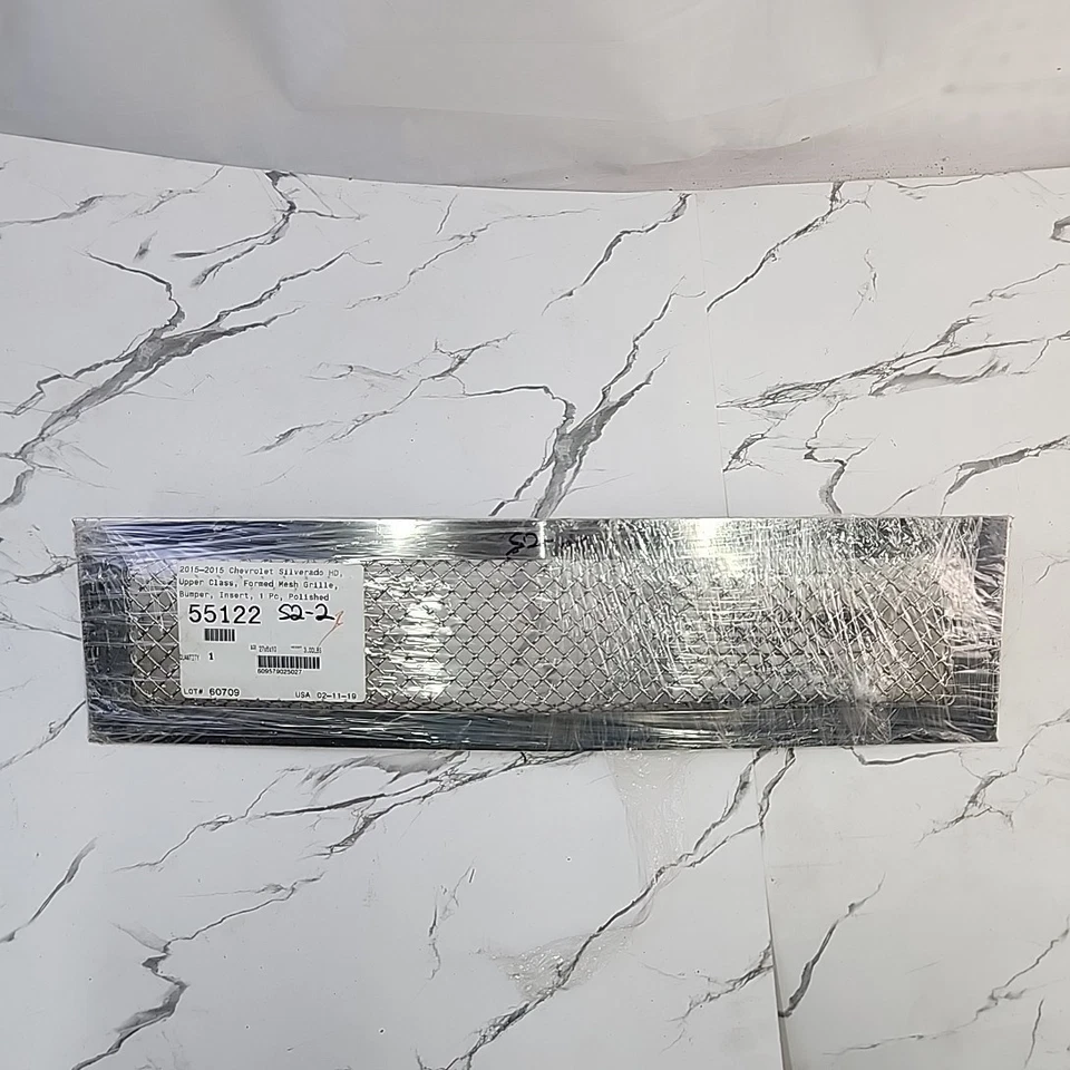 T-Rex 55122 se adapta a Chevrolet Silverado HD rejilla parachoques inserto malla formada plateada Foto 2 de 4