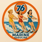Union 76 Marine Gasoline Vintage  Style Metal Sign Advertise In HI Gloss