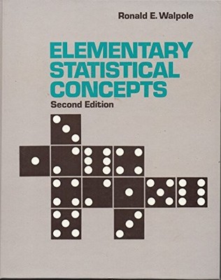 ELEMENTARY STATISTICAL CONCEPTS By Ronald E. Walpole - Hardcover **Excellent**