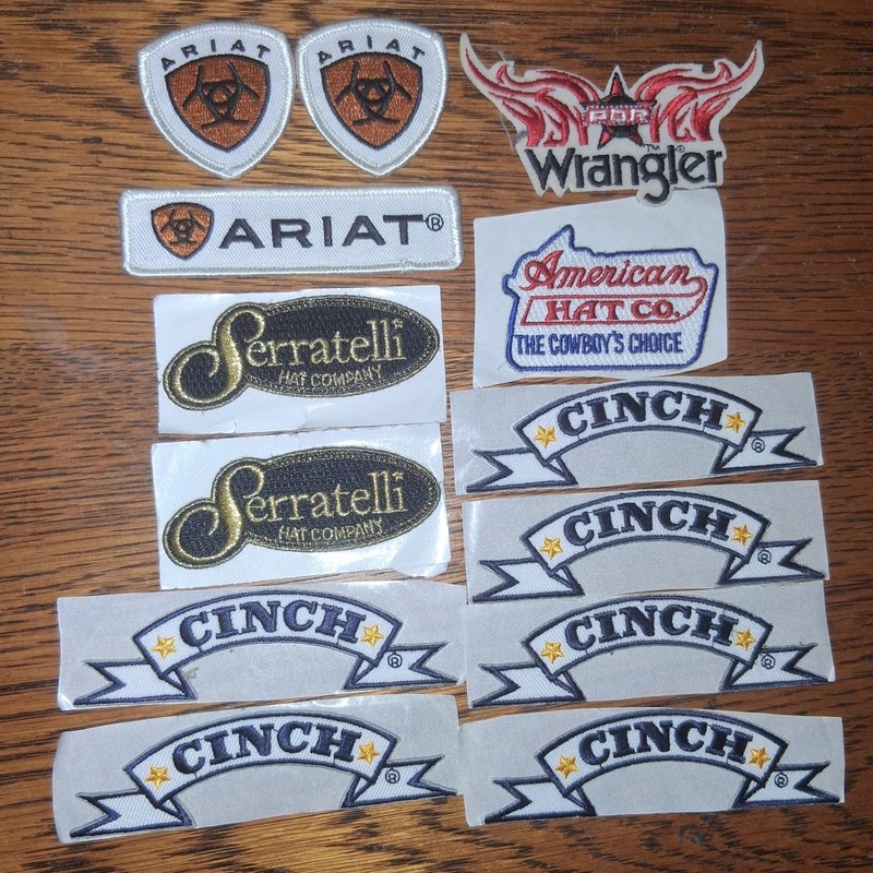  Cowboy Rodeo Patch Western Lot Of 13 Ariat Cinch Wrangler 