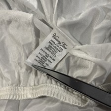 VTG Vanity Fair Silky Slip Shorts Size L 16  White Lace Trim Comfort Satin Nylon