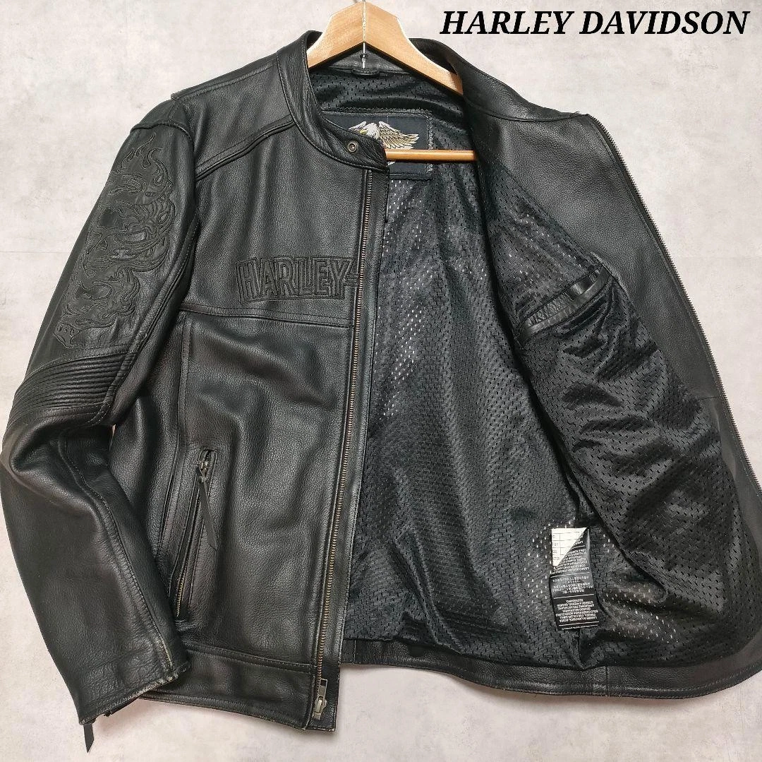 Harley Davidson Leather Jacket Flames for sale | eBay