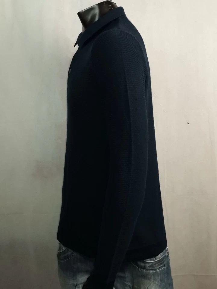 EDLER SELECTED HOMME HERREN POLO PULLOVER VINTAGE KNIT MERINO DESIGNER POLO 50 M - Bild 4 von 4