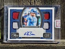 ANDREW BENINTENDI 2/2 2022 Panini Three and Two Quad Patch Auto Relic #QJA-AB