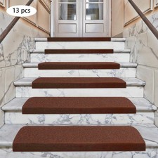 13pc Stair Treads Carpet Mats Step Staircase Non Slip Home Protection Cover Pads
