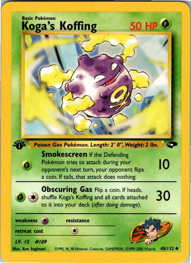 Koga's Koffing (48) Uncommon Gym Challenge 048/132 NM 1st Edition