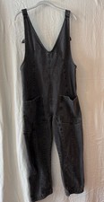 Free People We The Free High Roller Jumpsuit XS Black/Grey Slouchy Denim