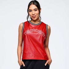 Zumba Eastern Flavor Loose Mesh Tank Top - Fuego Red  XS S M L XL  New 