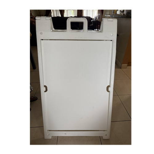 White Plastic A-Frame Sidewalk Sandwich Board Sign Stand Display Holder